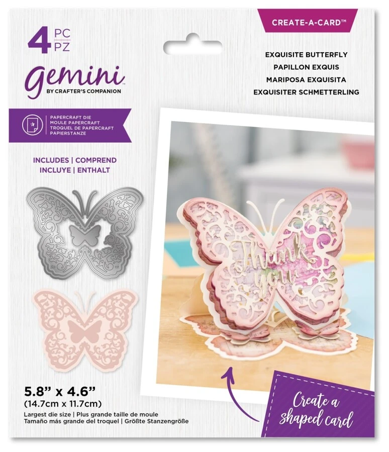 Gemini - CaC Snijmal - Shaped Easel - Exquisite Butterfly 3 Gemini - CaC Snijmal - Shaped Easel - Exquisite Butterfly