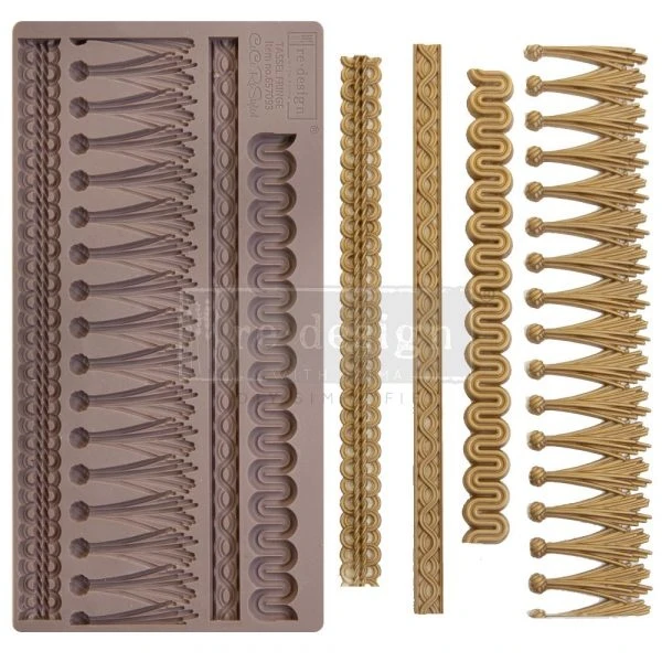 Re-Design With Prima Tassel Fringe 5x10 Inch Décor Mould 3 Re-Design With Prima Tassel Fringe 5x10 Inch Décor Mould