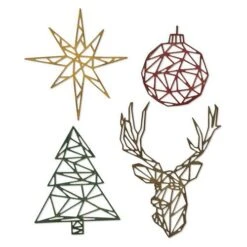 Sizzix Thinlits Die Set - 4PK Geo Christmas Tim Holtz