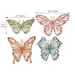 Sizzix Thinlits Die Set - 4PK Scribbly Butterflies Tim Holtz