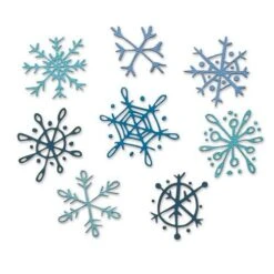 Sizzix Thinlits Die Set 8PK - Scribbly Snowflakes Tim Holtz