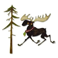 Sizzix Thinlits Die Set - Merry Moose 12PK 663103 Tim Holtz