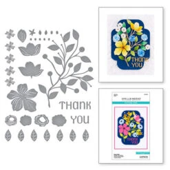 Spellbinders - Four Petal Thank You Floral Etched Dies